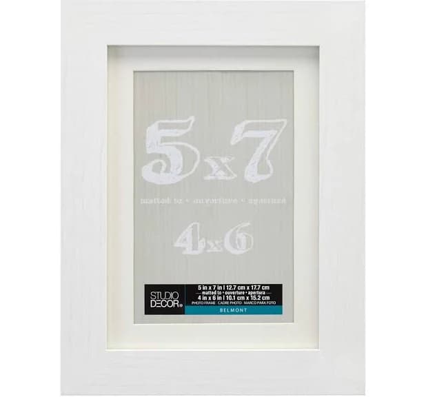Studio Decor White Belmont Frame with Mat