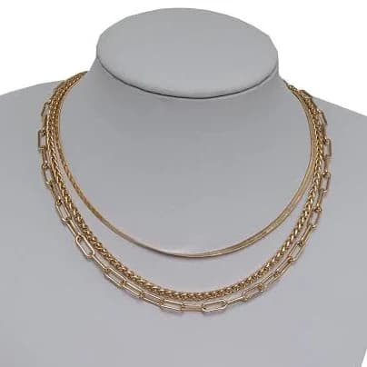 Time and Tru Women's 16" Adjustable Layering Chain Necklace