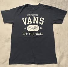 VANS Forever "Property of VANS Off The Wall" Stonle Blue Size Small Shirt | eBay