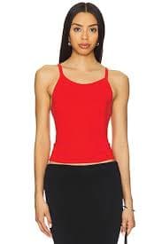 RE/DONE Ribbed Tank in Ruby | REVOLVE