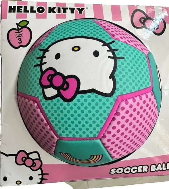 Sanrio Hello Kitty Pink White Soccer Ball Kids
