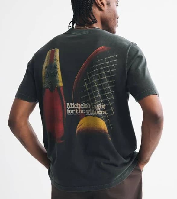 Abercrombie & Fitch Men's Michelob Ultra Vintage-Inspired Graphic Tee