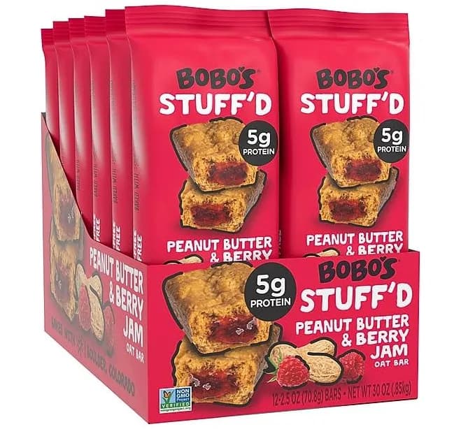 Bobo's Stuff'd Gluten-Free Peanut Butter and Berry Jam Oat Bar