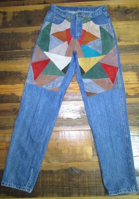 Vintage 80's Don't Stop International Suede / Leather Work Jeans