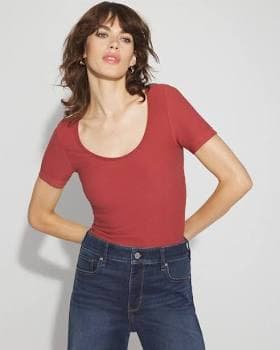White House Black Market Forme Women's Seamless Ribbed Tee