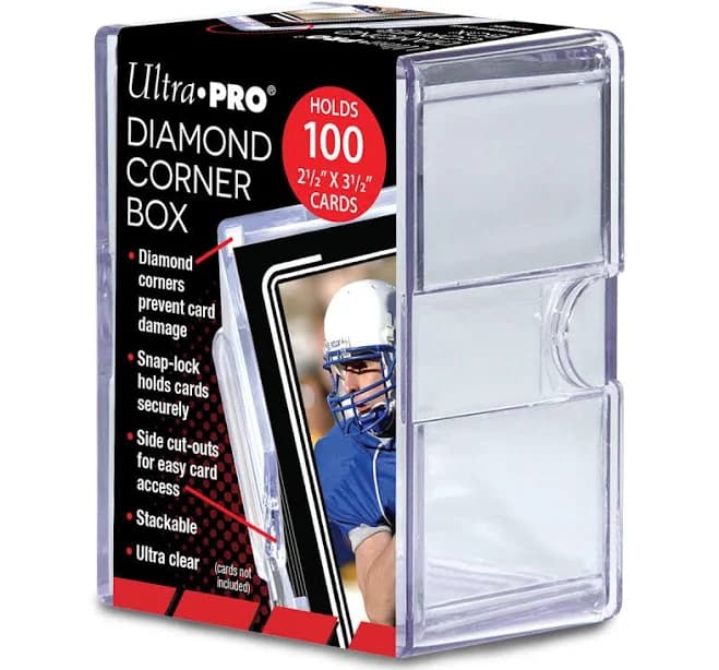 Ultra Pro Diamond Corners 100 Count Clear Card Storage Box