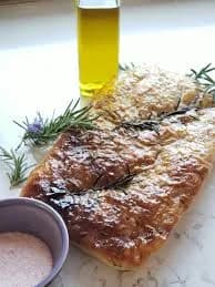 Fresh rosemary focaccia with Malden flakey salt and Italian olive oil — The Tall Chef