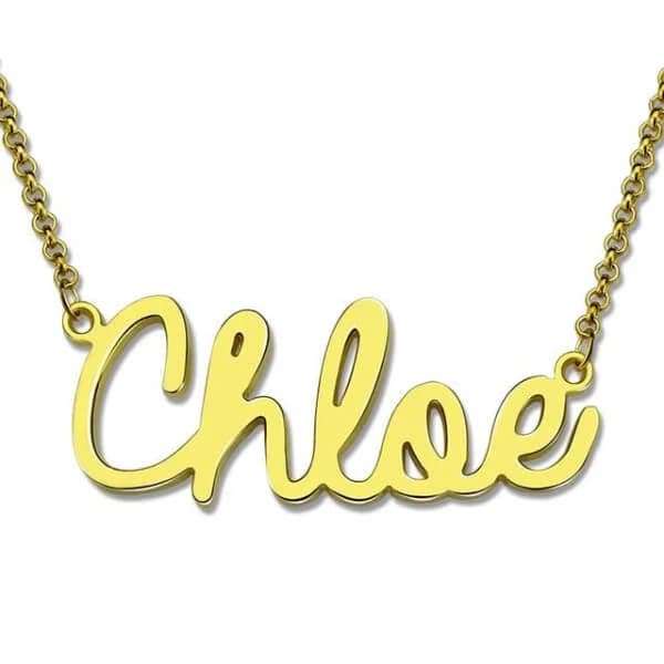 Adult Personalized Cursive Name Necklace