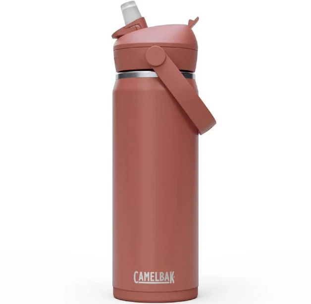 CamelBak Thrive Flip Straw Water Bottle 20oz - Insulated Stainless Steel, Sierra Red