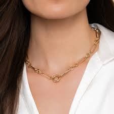 14k Yellow Gold Chain Contemporary Necklace. SKU: NK7292Y4JJJ | Gabriel & Co.