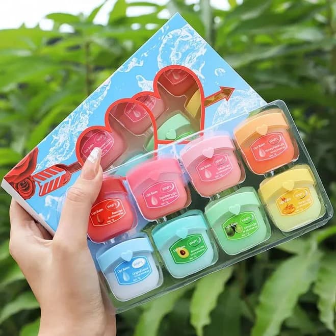 Natural Moisturizing Mini Lip Balm Vaseline Hydrating Sampler Sets 8pcs kit