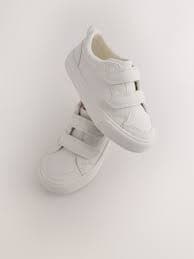 Buy White Standard Fit (F) Two Strap Touch Fastening Trainers from Next USA