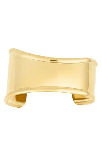 Adornia 18k Gold Plated Tall Curve Cuff Bracelet