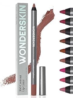 Lipliner Pencil - 360 Contour Lipliner, Long Lasting, Sharpenable, Waterproof and Transfer-Proof Brown Lip Liner Pencil (Saddle)