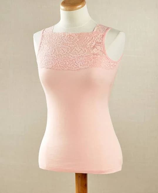 Vermont Country Store Women's Square-Neck Lace Camisole