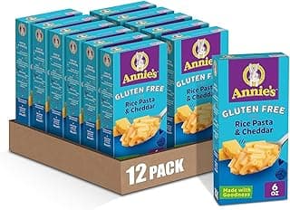 Annie's Gluten Free Rice Pasta and Cheddar, Made with Real Cheese, 6 oz (Pack of 12)