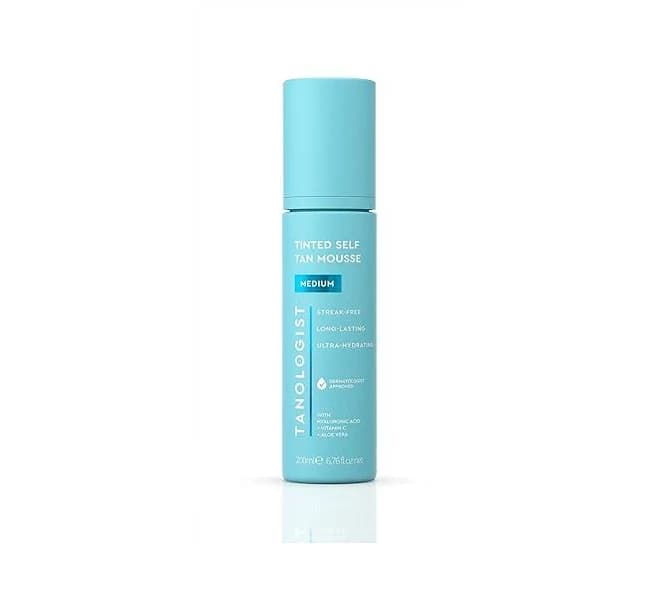 Tanologist Medium Self Tan Mousse, Tinted Self-Tanning Mousse, Streak-Free, Natural Glow, No Fake Tan Smell Or Orange Tone, Long Lasting, Clean