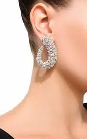 Beautiful Multi Shape White Shiny 12.2ct Cubic Zirconia Wedding Cluster Earrings | eBay