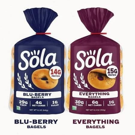 Sola Bread Blu- Berry Bagels