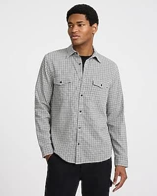 Express Men's Plaid Flannel Shirt