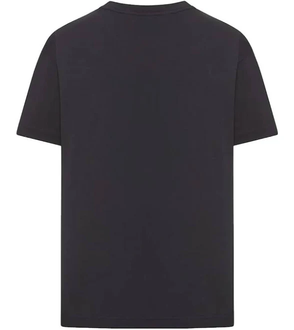 Palm Angels Curved Logo Reg Men Tee - Black - Off White