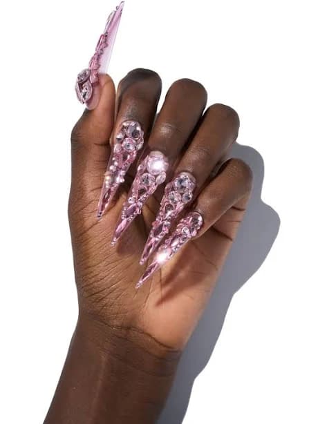 Majesty in Stiletto Cotton Candy Quartz