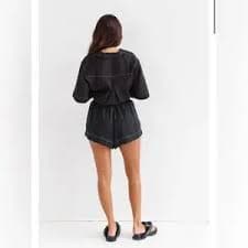 cocowillow | Tops | Cocowillow Blair Black Shirt With Hearts In A Size Large | Poshmark