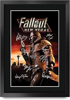 HWC Trading Fallout New Vegas Gifts Printed Signed Autograph Picture for Video Game Fans and Gamers - 16" x 12" Framed