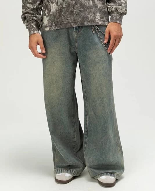 RSQ Mens Ultra Baggy Jeans - Acid Wash - Size: 29