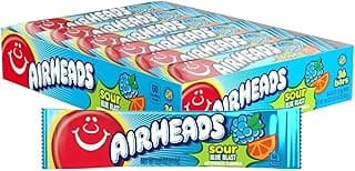 SOUR Candy Bars, Sour Blue Blast Flavored, Bulk, Concessions, Parties, Pack of 36 Bars
