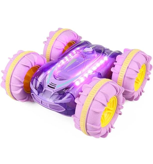 2.4G RC Stunt Car Multifunctional Multi-Mode Colorful Light Remote-Controll Amphibious Vehicle Radio