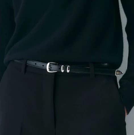 Aritzia Legendary Solid Leather Slim Belt