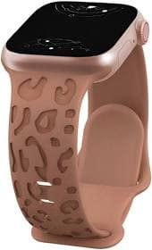 Apple Watch Band Metior Leopard Print Silicone Sport Strap