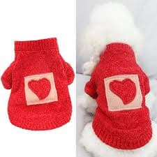 Mightlink Pet Sweater Love Heart Pattern Super Soft Washable Non-Fading Wear Resistant Keep Warm Acrylic 2-Legged Winter Warm Dog Cat Pullover Decor Pet Supplies - Walmart.com