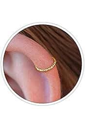 14k Gold Filled Cartilage Earrings Hoop 20 Gauge 7mm 8mm Helix Earring Rings Handmade Piercing Jewelry Tiny Earring For Women Men : Clothing, Shoes & Jewelry - Amazon.com