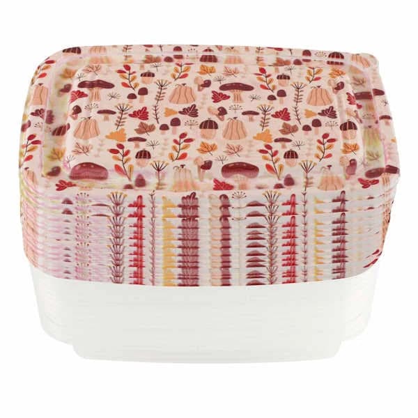 At Home Mushroom Leaf Rectangle Food Storage Set