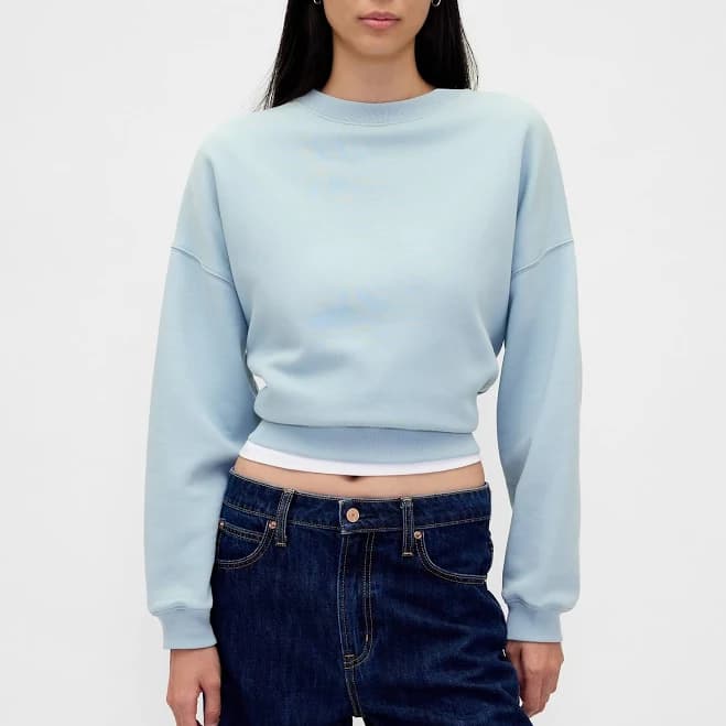 Gap Women's Vintagesoft Wedge Crewneck Sweatshirt