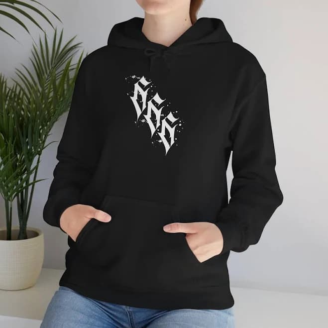 Gothic Script Logo Hoodie