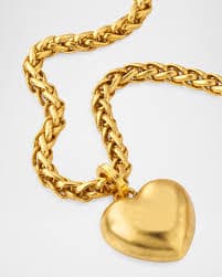 Elizabeth Cole Lovita Heart Pendant Chain Necklace | Neiman Marcus