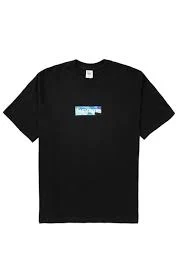Supreme Emilio Pucci Box Logo Tee Black Blue Size Small 100% Authentic