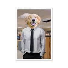 The Jim (The Office Inspired): Custom Pet Poster - Pet Portraits