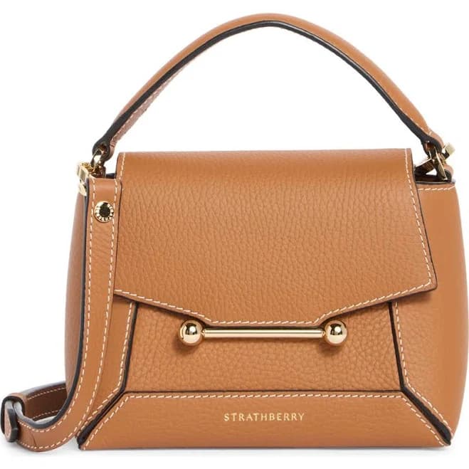Strathberry Mosaic Nano Leather Top-Handle Bag