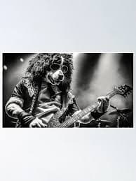 Poster for Sale mit "Rockstar-Hund" von Animally-Ai | Redbubble