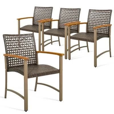 Costway Patio Dining Chairs (Set of 4)