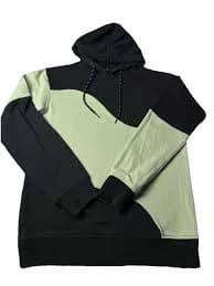 Edgar + Ash Men's Black Lime Green Colorblock Hoodie Sweatshirt Size Small