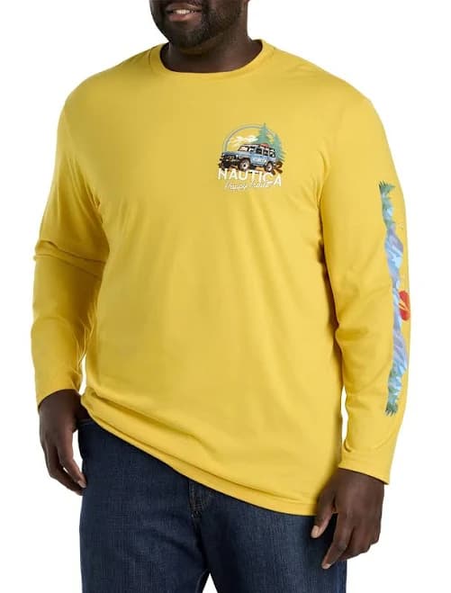 Nautica Men's Happy Trails Long-Sleeve Graphic Tee