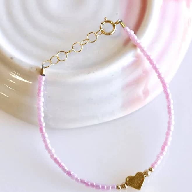 Heart Bead Bracelet