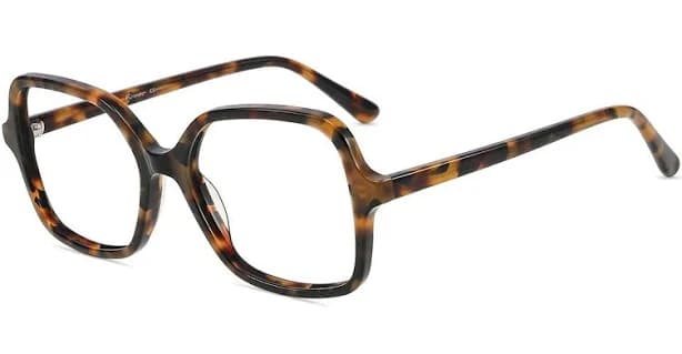 Firmoo Tortoise Square Prescription Glasses Frame Andrew134