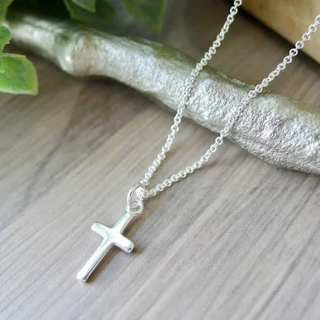 Sterling Silver Minimalist Cross Necklace