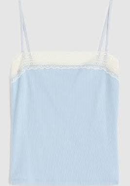 Madewell Women's Lace-Trim Square-Neck Tank